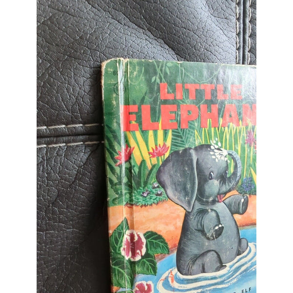 A Rand McNally Junior Elf Book Little Elephant Kids Hardcover 1959 First Edition