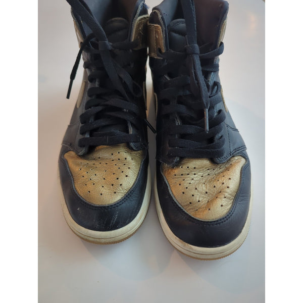 Men's Size 9.5 Nike Air Jordan 1 Retro High Melo 2014 Black Gold 332550-026