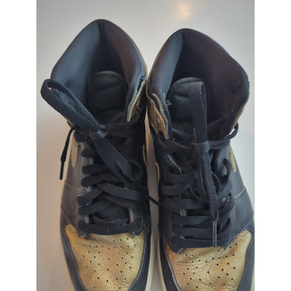 Men's Size 9.5 Nike Air Jordan 1 Retro High Melo 2014 Black Gold 332550-026