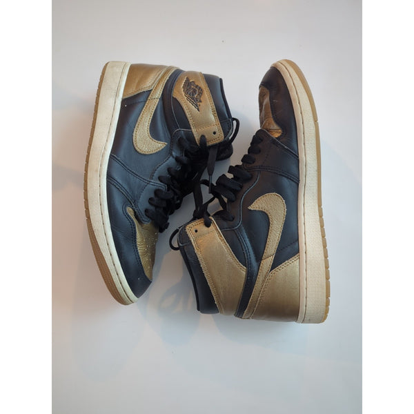 Men's Size 9.5 Nike Air Jordan 1 Retro High Melo 2014 Black Gold 332550-026