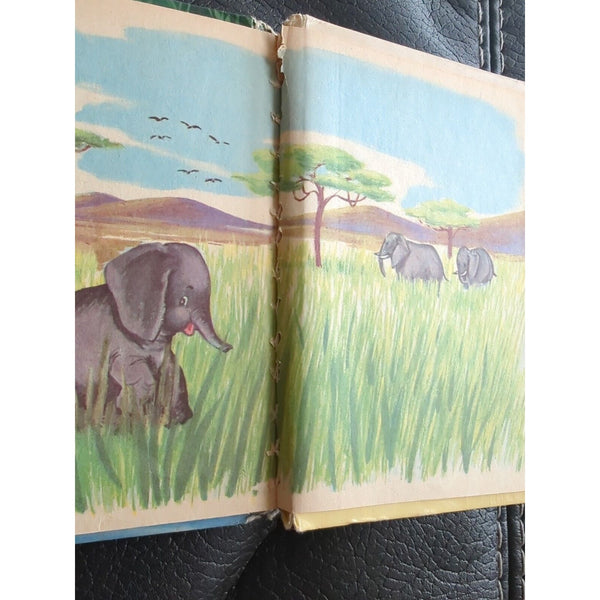 A Rand McNally Junior Elf Book Little Elephant Kids Hardcover 1959 First Edition