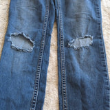 Free People Distressed Mid Rise Skinny Blue Jeans Size 25