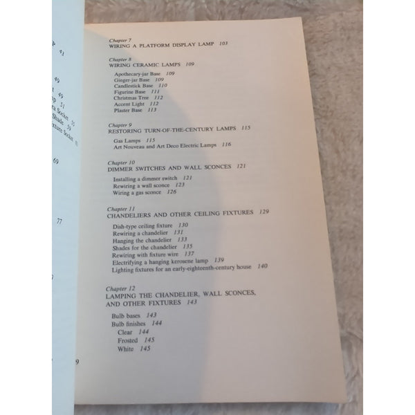 How to Book of Repairing Rewiring and Restoring Lamps Lighting SC Vtg Martens