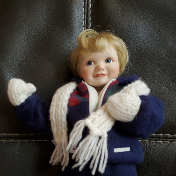 ASHTON DRAKE MARY TRETTER PORCELAIN  WINTER MAGIC Blonde Boy Doll Vintage