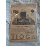 Original 1920 Tioga Manufacturing Company Ad Farmers Demand Better Tractors Vtg