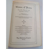 1922 Hymns of Praise For The Church and Sunday.. F.G. Kingsbury Vintage Hymnal