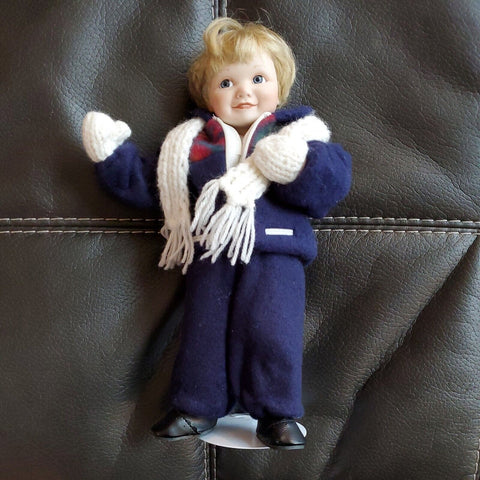 ASHTON DRAKE MARY TRETTER PORCELAIN  WINTER MAGIC Blonde Boy Doll Vintage