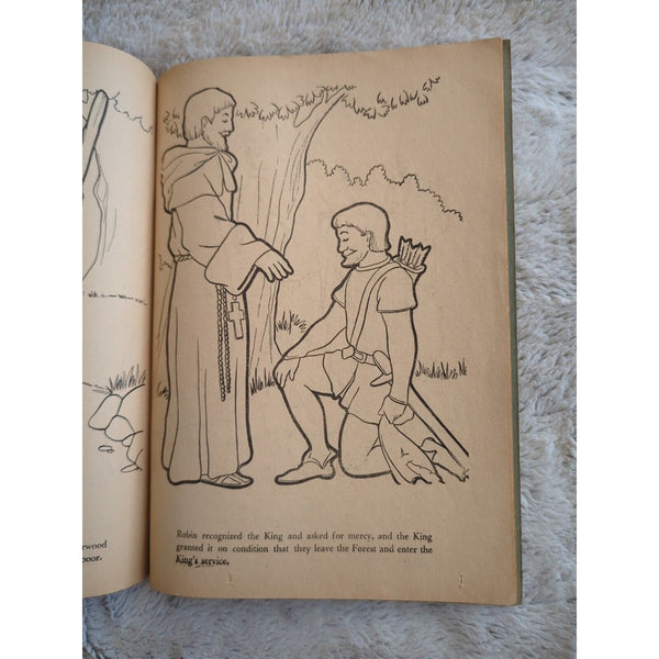 Swiss Family Robinson Coloring Book Of Famous Stories SC Vtg 1960 Bonnie Books