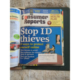 2007 CONSUMER REPORTS Magazine Monthly Jan-Dec Address Labels - In Green Binder