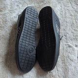 LACOSTE Men's Carnaby Evo Leather Type Print Sneakers Black White Size 10 NWOT