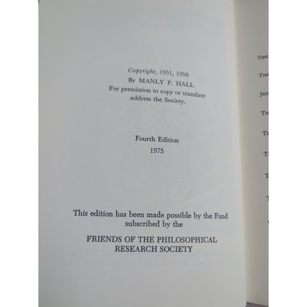 Mystical Christ Manly P. Hall 4th ed Philosophical Research Society 1975 HC DJ