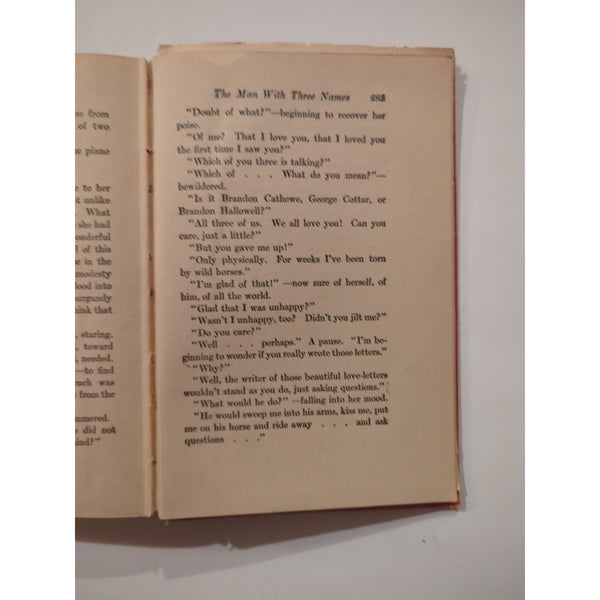 The Man With Three Names HC Vtg Harold Mac Grath Ralph Coleman 1920 Grosset