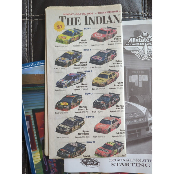 2009 Allstate Brickyard 400 Super Weekend Event Program Starting Line News Set