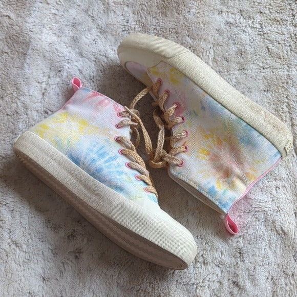 DOLCE VITA Women's Bryton Tie-Dye High Top Fashion Sneakers Size 7.5