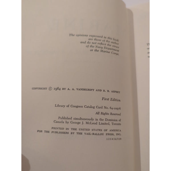 Once a Marine The Memoirs of General A A Vendegrift Commandant 1964 First Ed HC