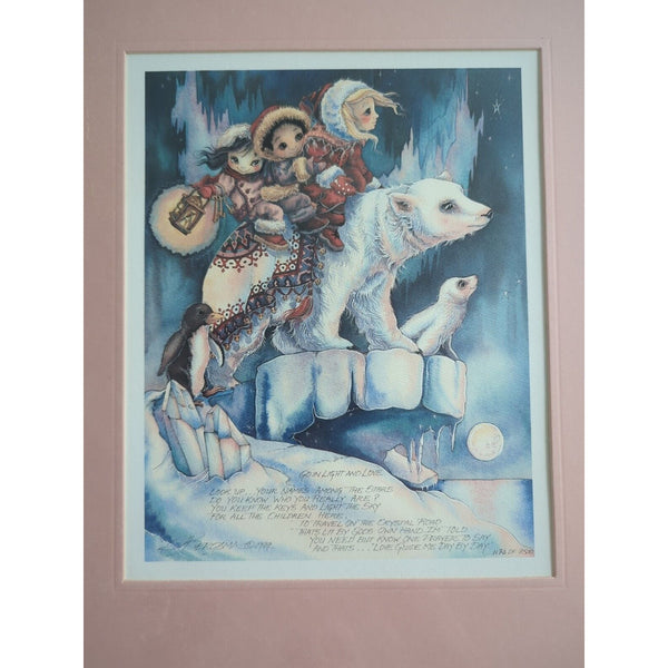 Vintage 1987 Jody Bergsma Go In Light And Love Lithograph Print 1170 Of 7500