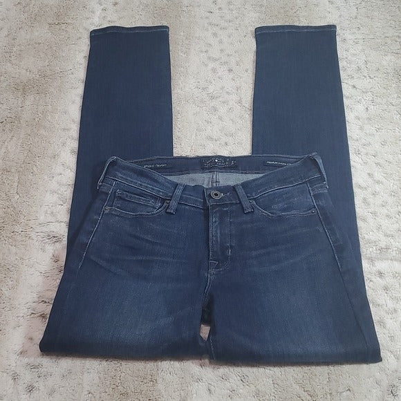 Lucky Brand Brooke Mid Rise Straight Premium Italian Stretch Blue Jean Size 0