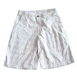 Lululemon Mens Light Grey Beige Plaid Longer Shorts Size 30