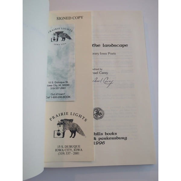 VOICES ON THE LANDSCAPE CONTEMPORARY IOWA POETS Michael Carey HC DJ Signed 1996