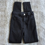 Zara Black High Rise Super Skinny Cigarette Jeans Size 2