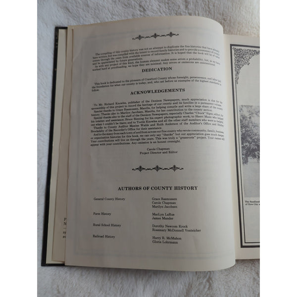 A History Of Crawford County Iowa Denison Newspapers 1987 HC Curtis Media Corp