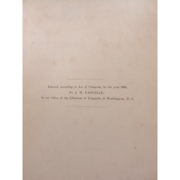 ANTIQUE 1884 VICTORIAN BIRD BOOK OUR BIRDS IN THEIR HAUNTS J. H. LANGILLE HC Vtg