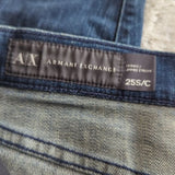 Armani Exchange AX Lower Rise Skinny Blue Jeans Size 25