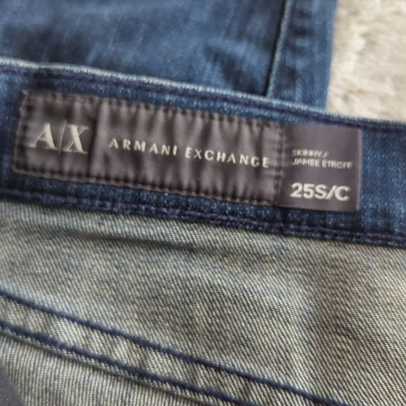 Armani Exchange AX Lower Rise Skinny Blue Jeans Size 25