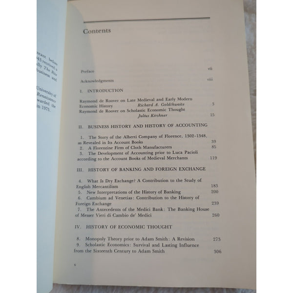 Business, Banking, and Economic Thought in Late Medieval and Early Modern Europe