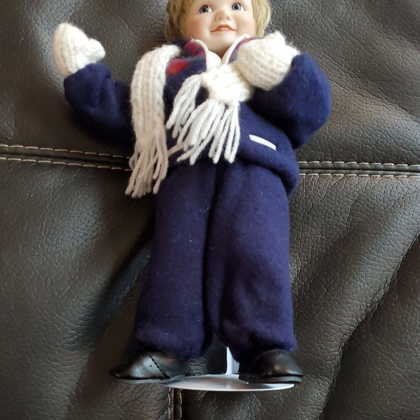 ASHTON DRAKE MARY TRETTER PORCELAIN  WINTER MAGIC Blonde Boy Doll Vintage