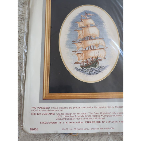 Vtg Needle Treasures The Voyager Ship Counted Cross Stitch Kit  #02656 Complete