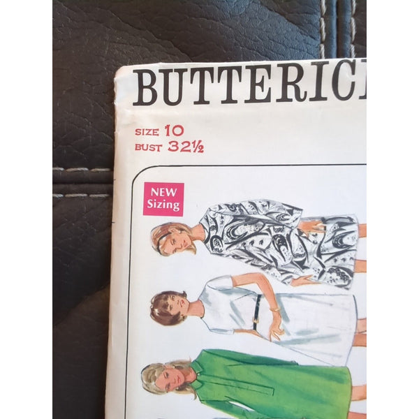 4818 BUTTERICK 1960's Misses Alone Collar Dress Sewing Pattern Size 10 UC FF