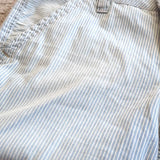 Jag Jeans Light Blue White Vertical Striped Relaxed Boyfriend Jeans Size 14P NWT