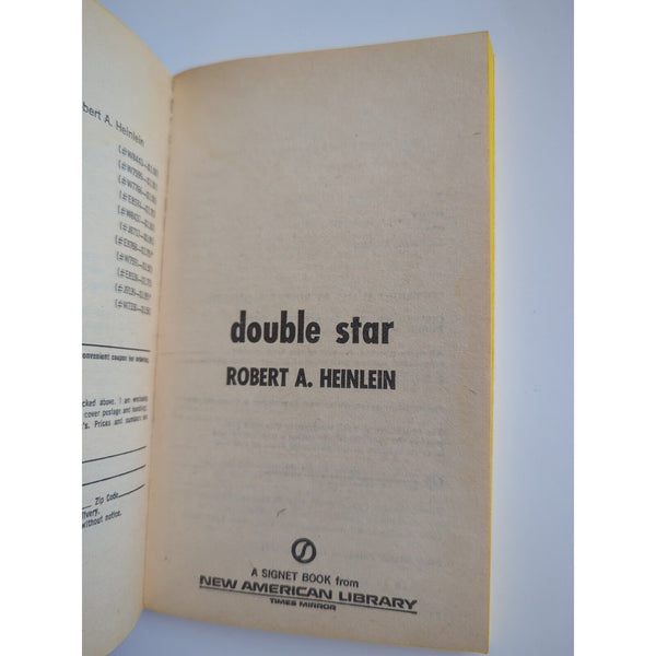 Double Star by Robert A Heinlein First Signet Printing 1957 Paperback SC Vtg