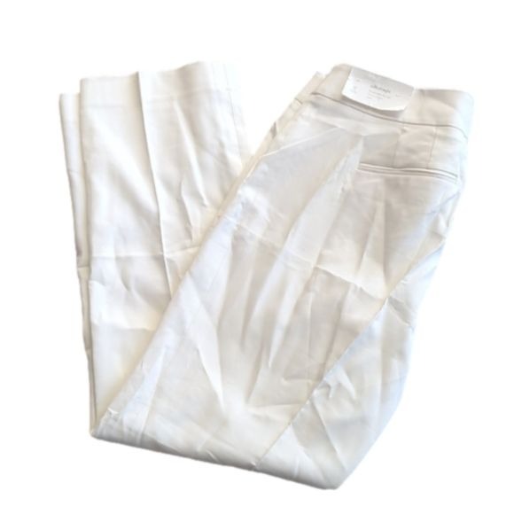 Ann Taylor LOFT White Julie Fit Curvy Stretch Straight Leg Dress Pants Size 12P