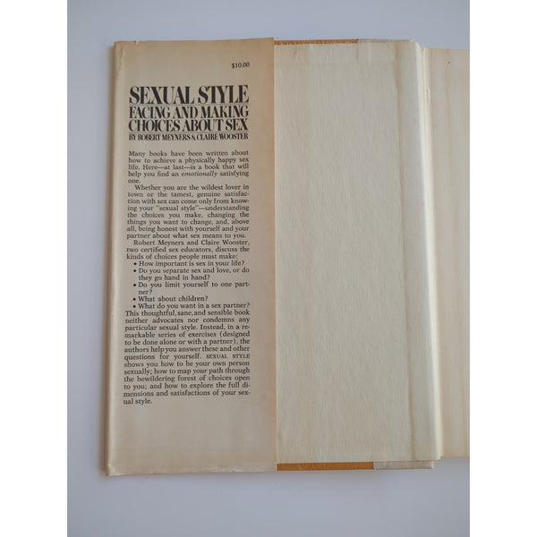 Sexual Style Facing And Making Choices About Sex Meyners Wooster HC DJ 1st Ed