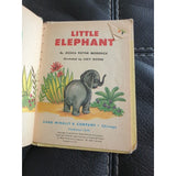 A Rand McNally Junior Elf Book Little Elephant Kids Hardcover 1959 First Edition