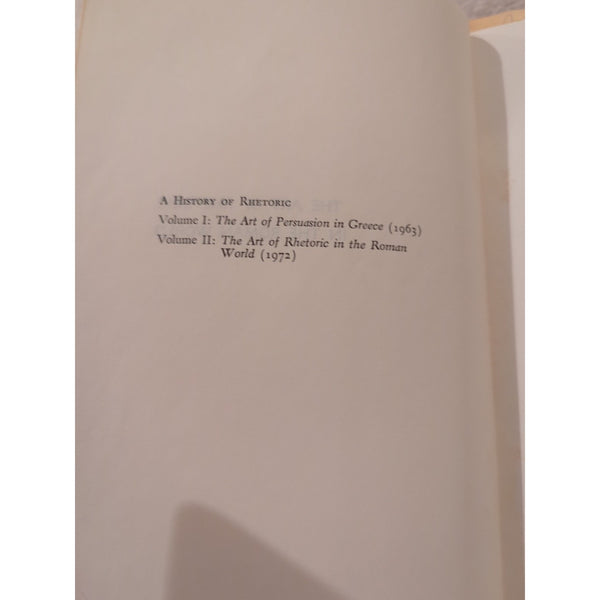 The Art of Rhetoric in the Roman World 300 B.C.-A.D. 300 George Kennedy HC DJ