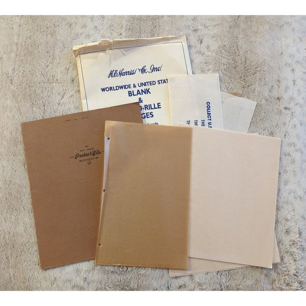 SPEED-RILLE PAGES H.E. HARRIS WORLDWIDE STAMP ALBUMS W151 Protectifile Bundle