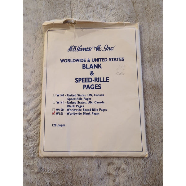 SPEED-RILLE PAGES H.E. HARRIS WORLDWIDE STAMP ALBUMS W151 Protectifile Bundle