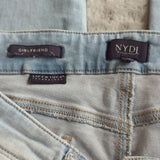 NYDJ Lighter Wash High Rise Girlfriend Fit Blue Jeans Size 10