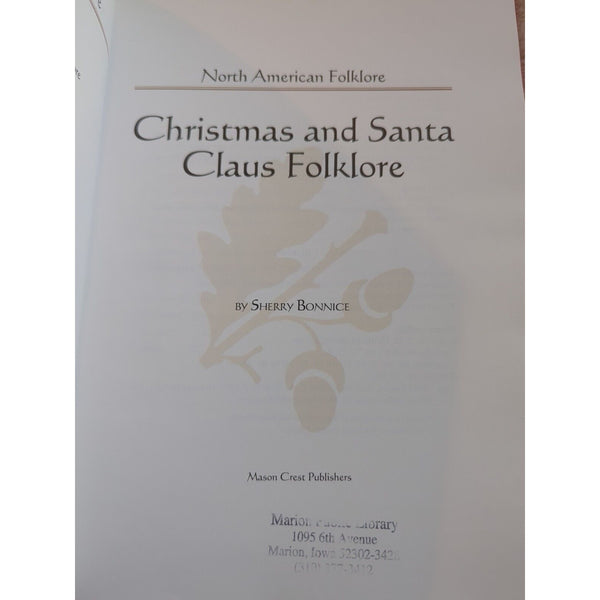 Christmas and Santa Claus Folklore North American Folklore Sherry Bonnice HC Vtg