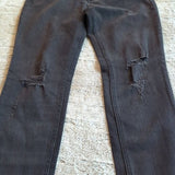 Rag & Bone Black Distressed Mid Rise Skinny Jeans Size 28 Waist 31 Rock w Holes