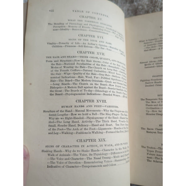 New Physiognomy Signs of Character Phrenology Samuel Wells 1872 HC Temperament