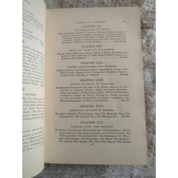 New Physiognomy Signs of Character Phrenology Samuel Wells 1872 HC Temperament