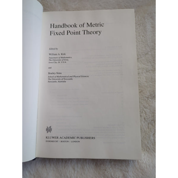Handbook of Metric Fixed Point Theory William Kirk Brailey Sims HC 2001 Vtg