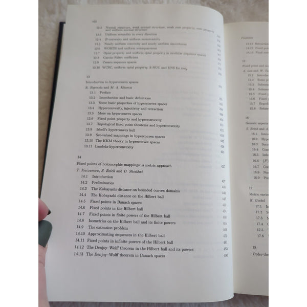 Handbook of Metric Fixed Point Theory William Kirk Brailey Sims HC 2001 Vtg