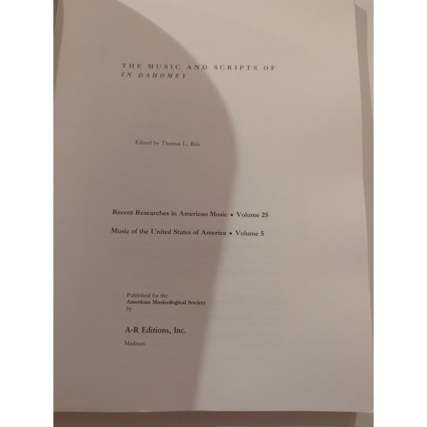 The Music and Scripts of In Dahomey Thomas Ruiz MUSA Volume 5 SC 1996 Vtg