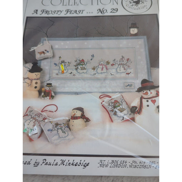 A Frosty Feast Crossed Wing Collection 29 Snowmen Birds Dog Cross Stitch Chart