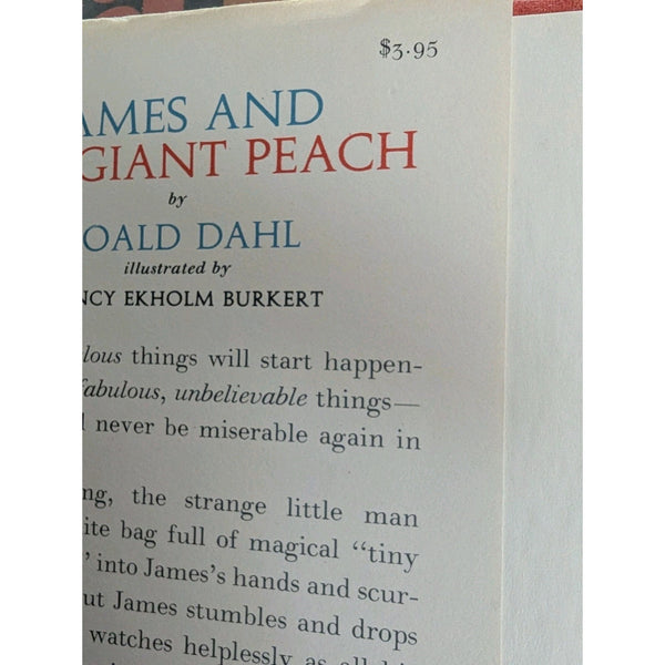 James and the Giant Peach by Roald Dahl 1961 First Edition 2nd Print HC DJ Vtg